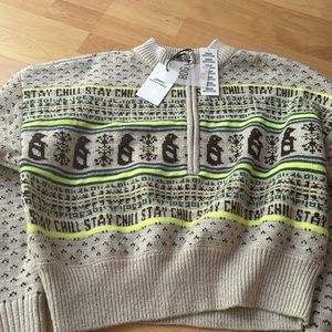 penguin halfzip sweater